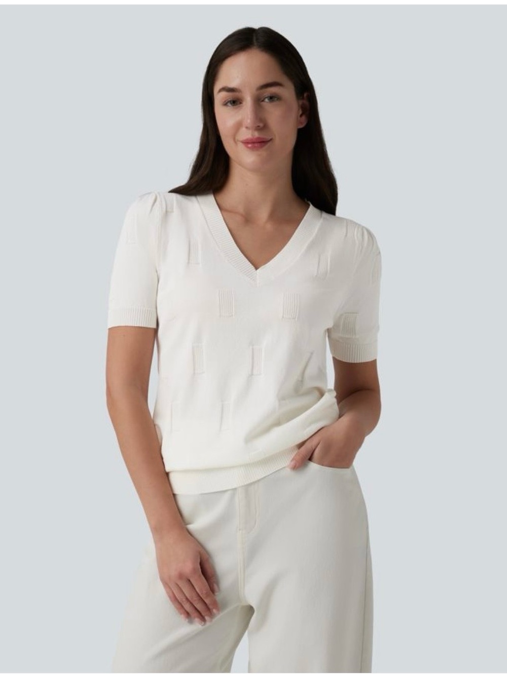 Halara V-neck Short Sleeve Casual Sweater price firm
